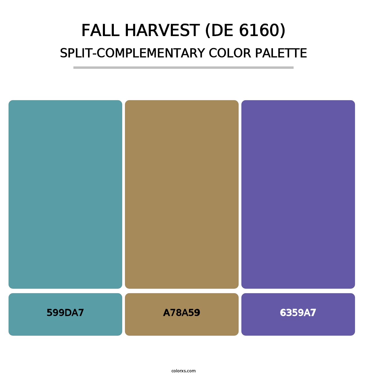 Fall Harvest (DE 6160) - Split-Complementary Color Palette
