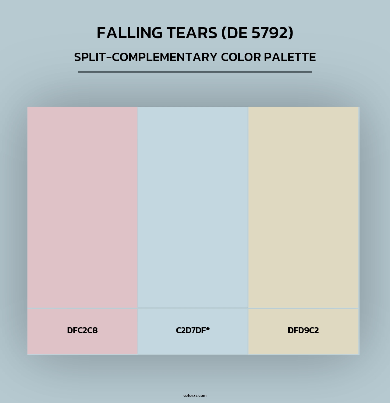 Falling Tears (DE 5792) - Split-Complementary Color Palette