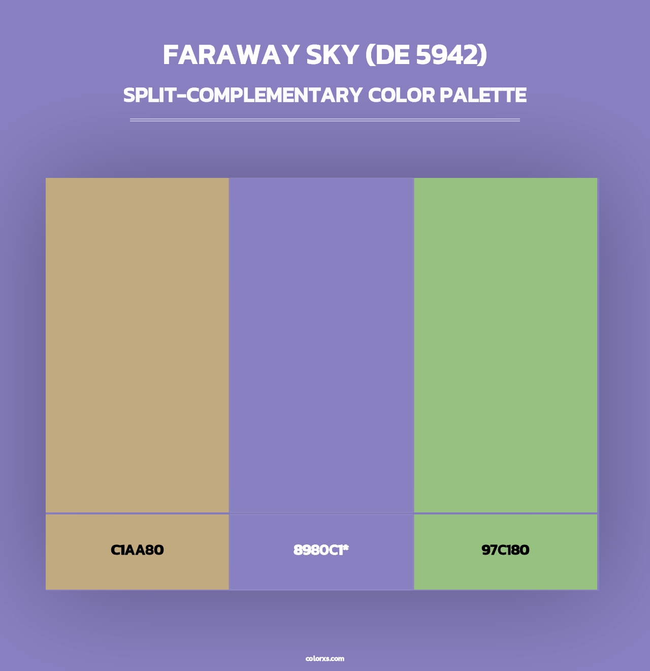Faraway Sky (DE 5942) - Split-Complementary Color Palette