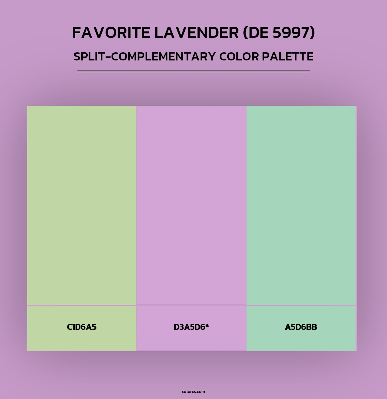 Favorite Lavender (DE 5997) - Split-Complementary Color Palette