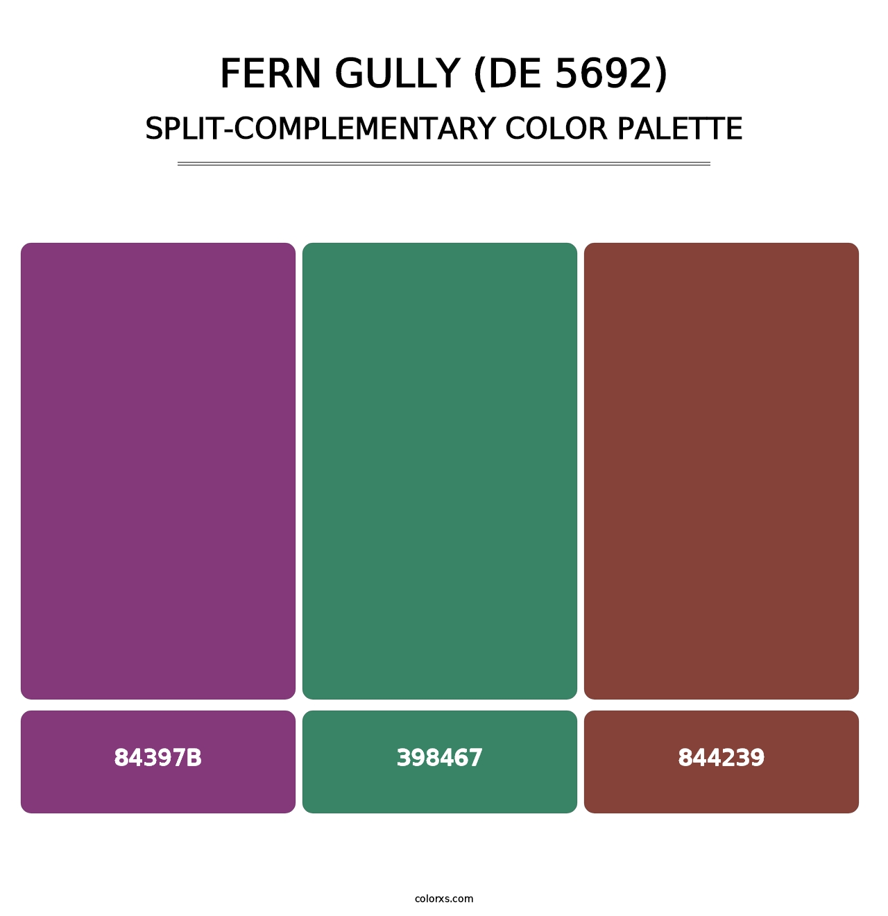 Fern Gully (DE 5692) - Split-Complementary Color Palette