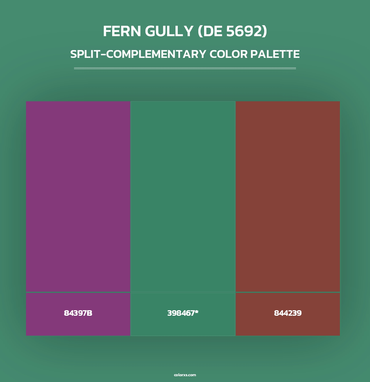 Fern Gully (DE 5692) - Split-Complementary Color Palette