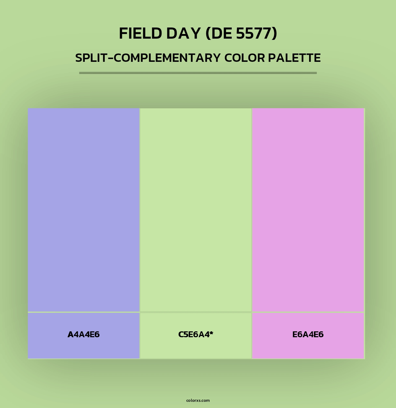 Field Day (DE 5577) - Split-Complementary Color Palette