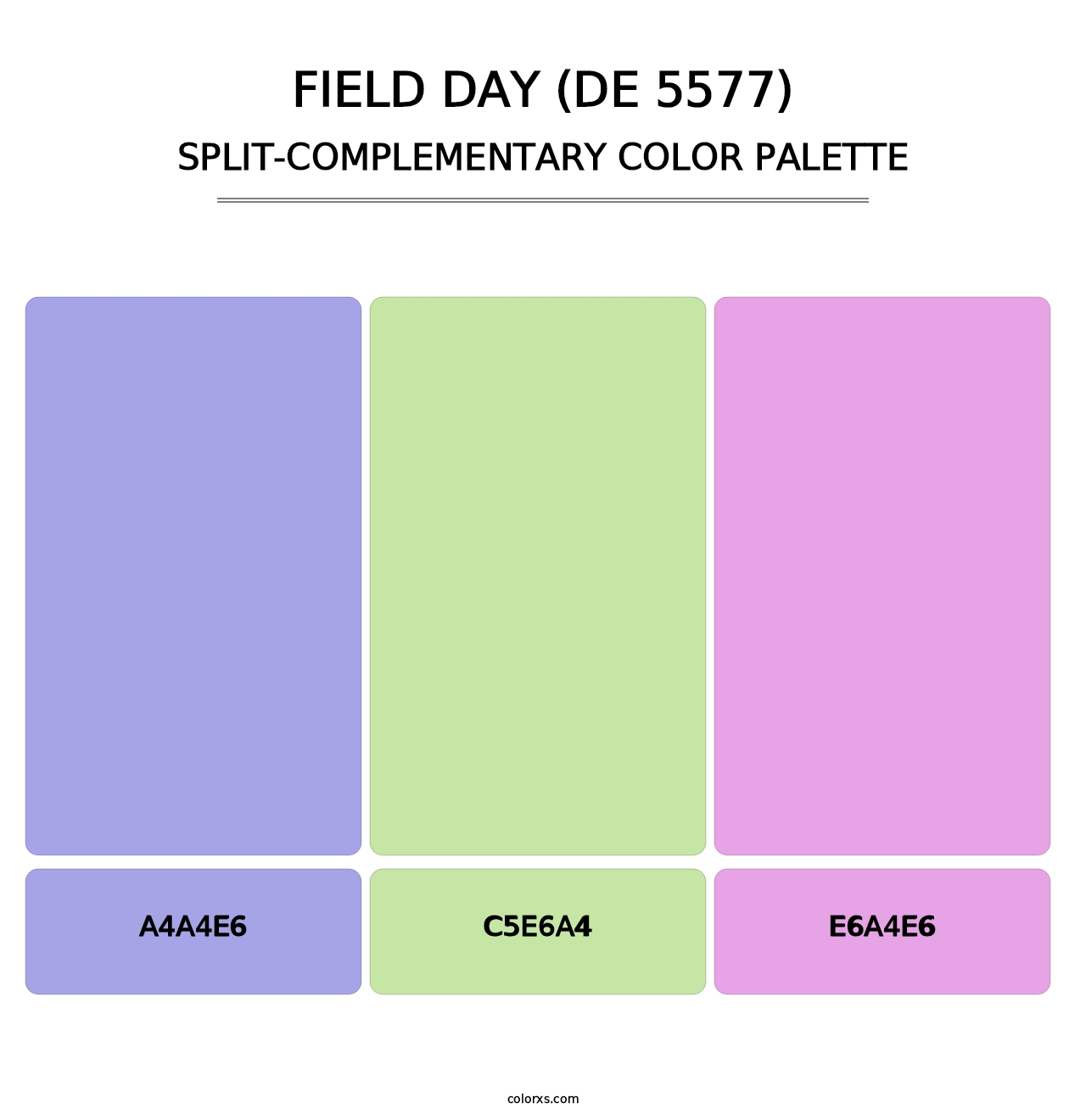 Field Day (DE 5577) - Split-Complementary Color Palette