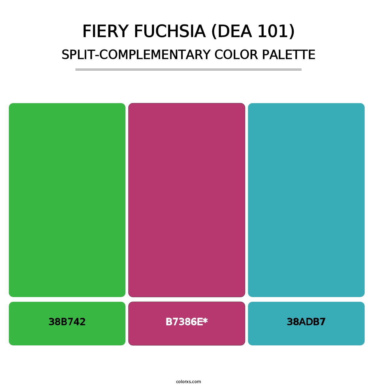 Fiery Fuchsia (DEA 101) - Split-Complementary Color Palette