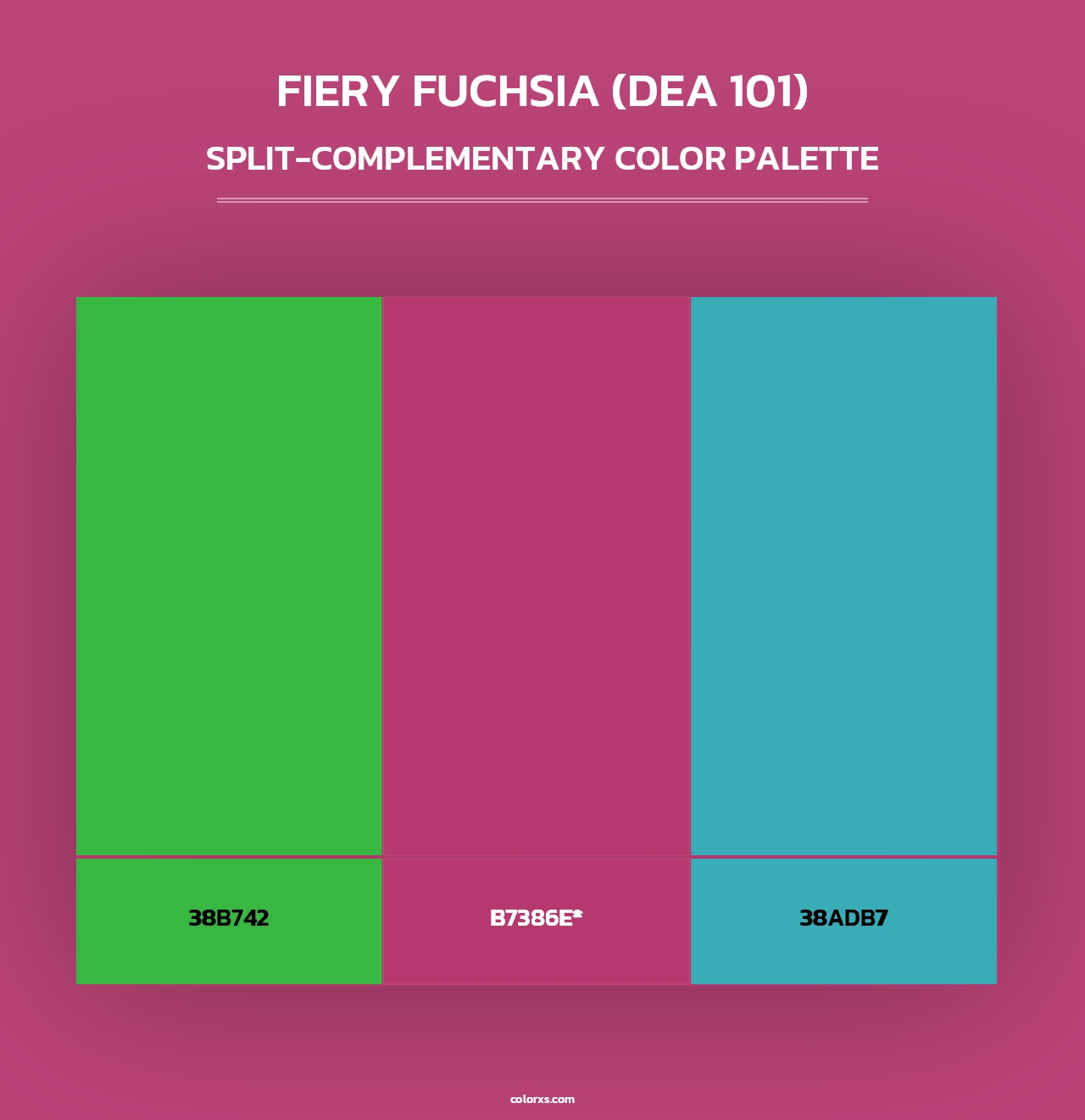 Fiery Fuchsia (DEA 101) - Split-Complementary Color Palette