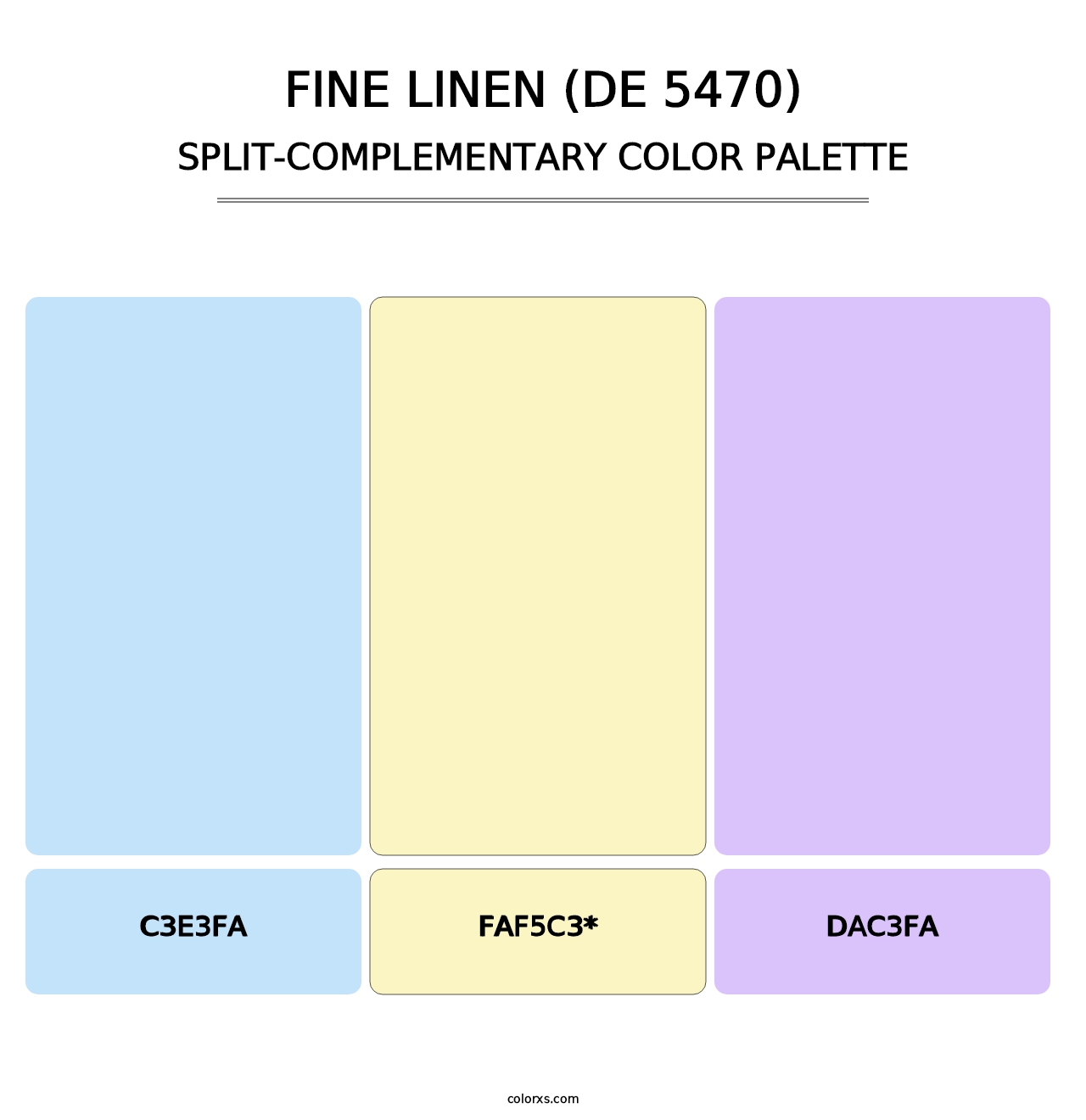 Fine Linen (DE 5470) - Split-Complementary Color Palette