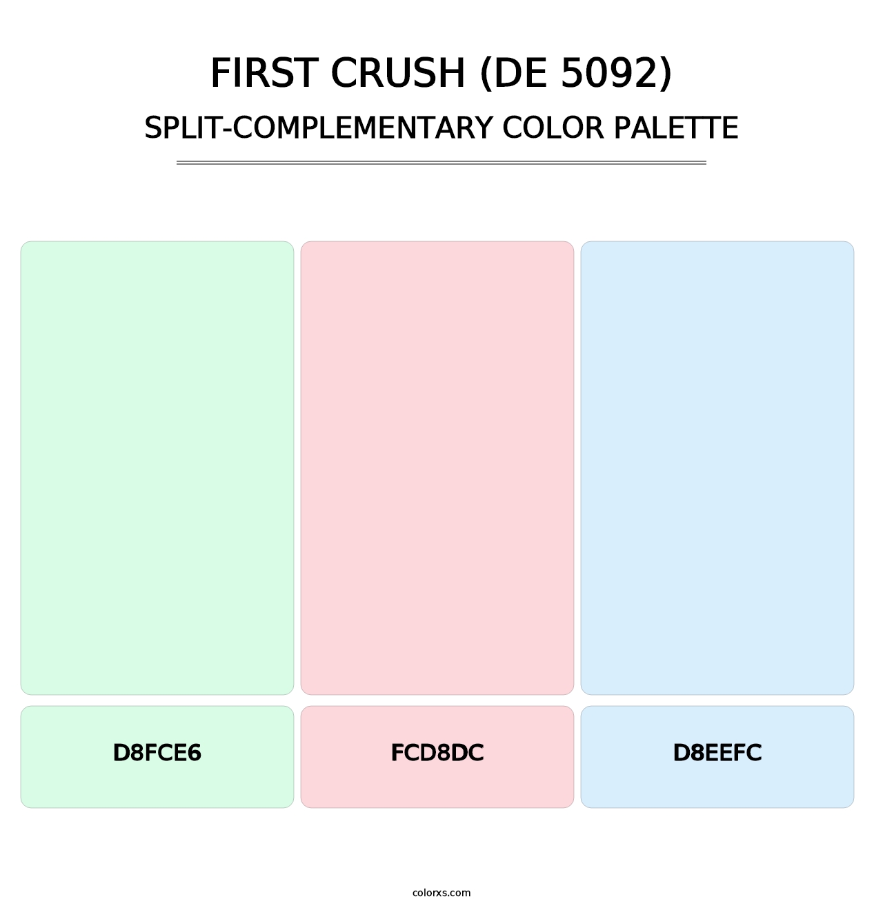 First Crush (DE 5092) - Split-Complementary Color Palette