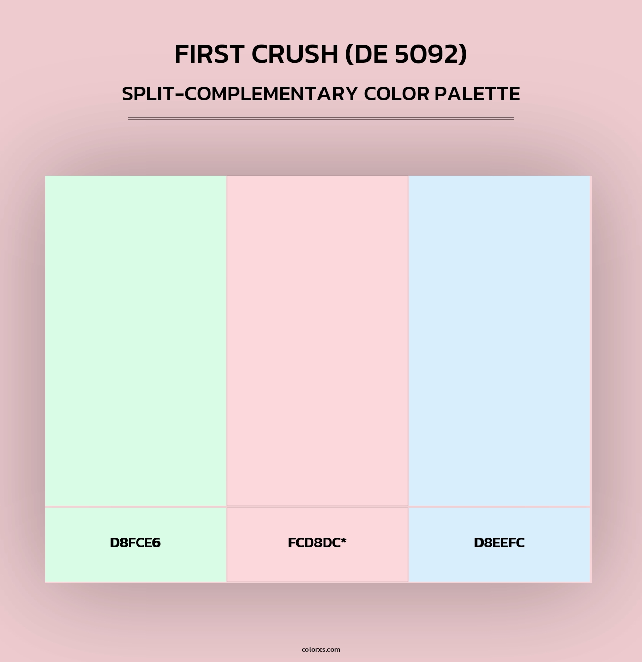 First Crush (DE 5092) - Split-Complementary Color Palette