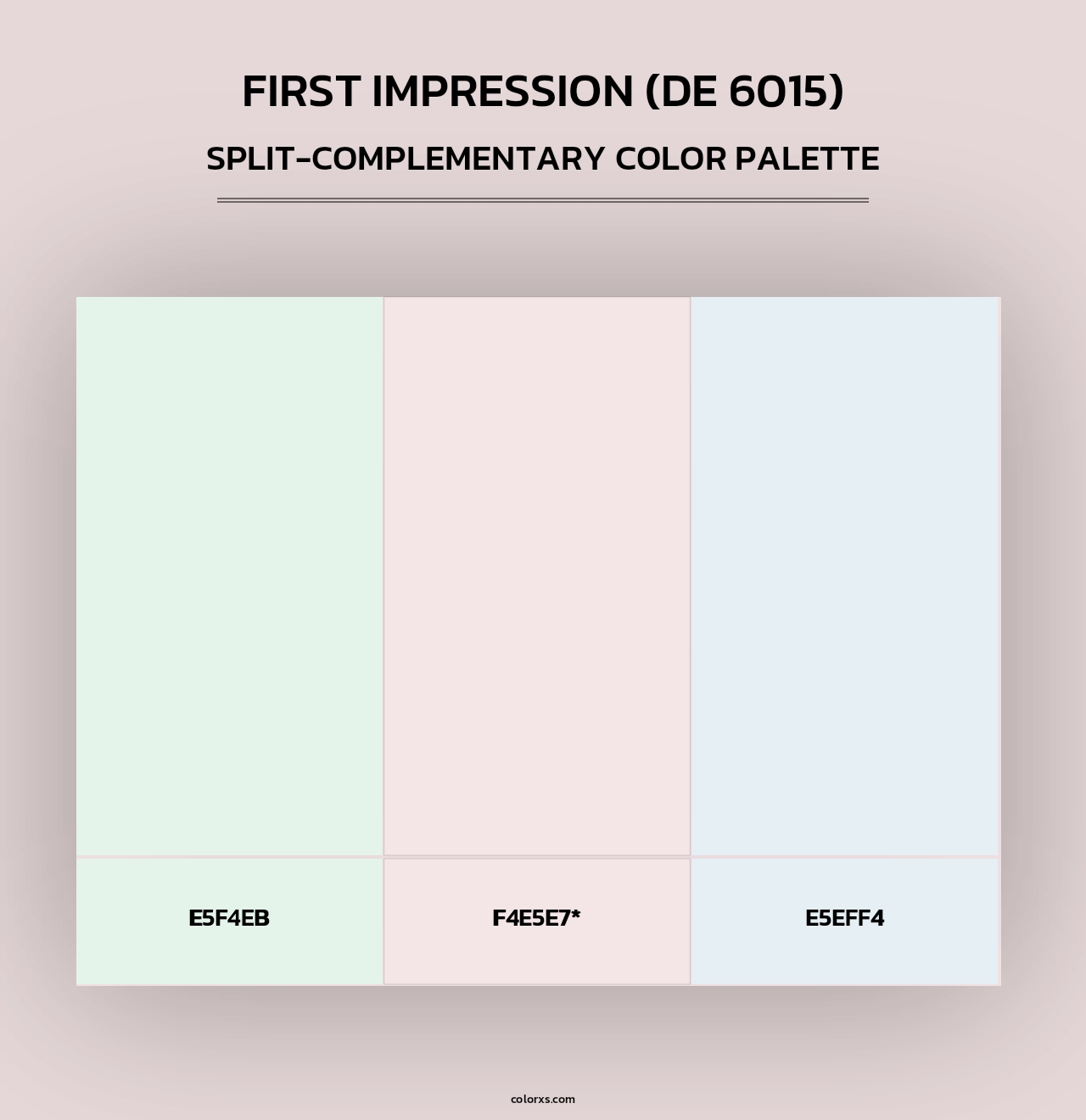 First Impression (DE 6015) - Split-Complementary Color Palette