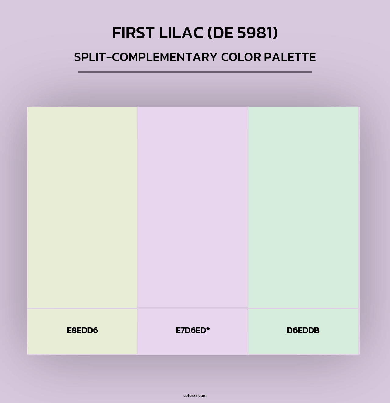 First Lilac (DE 5981) - Split-Complementary Color Palette