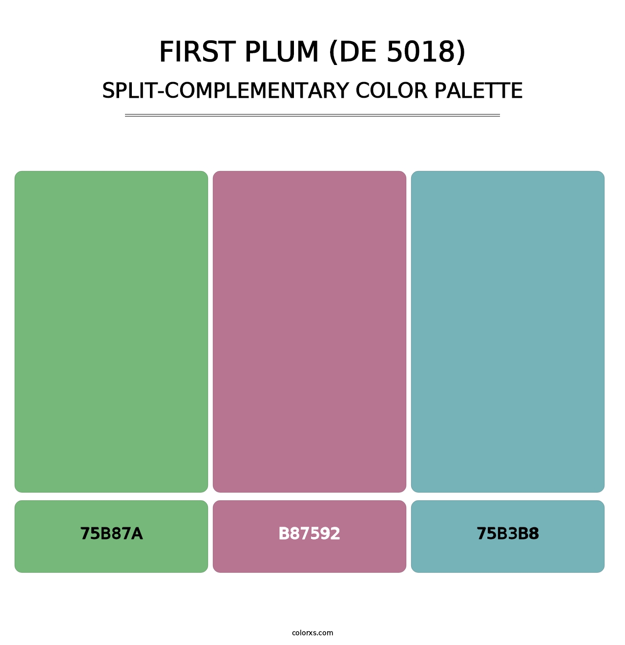 First Plum (DE 5018) - Split-Complementary Color Palette