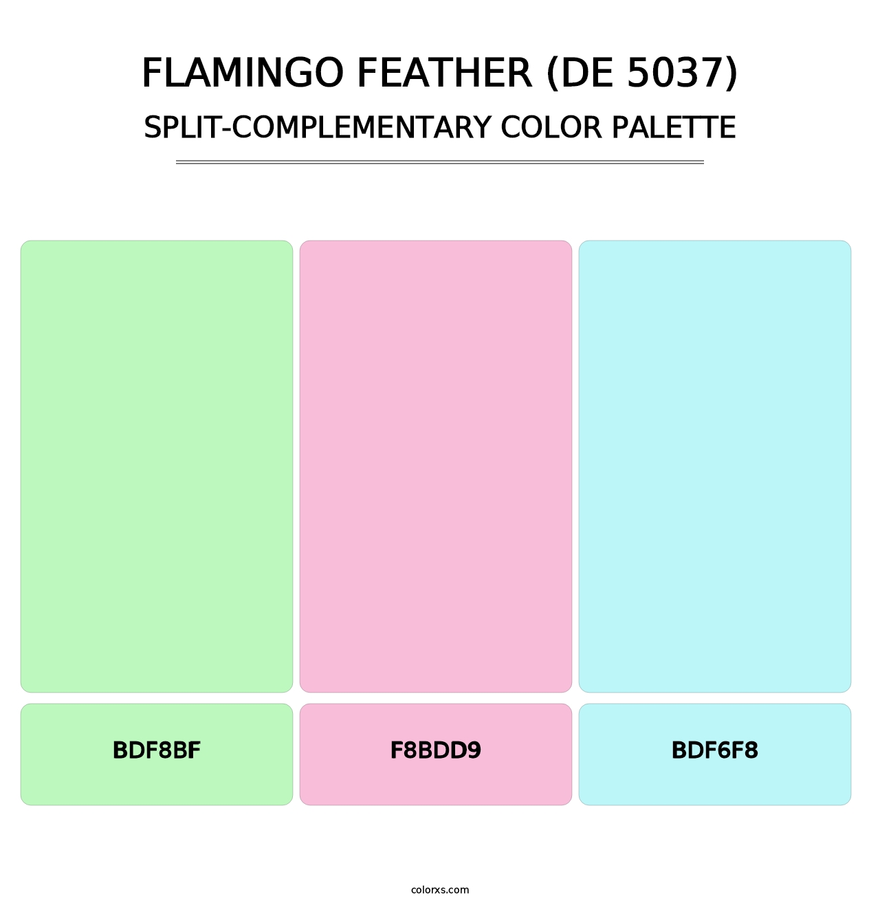 Flamingo Feather (DE 5037) - Split-Complementary Color Palette