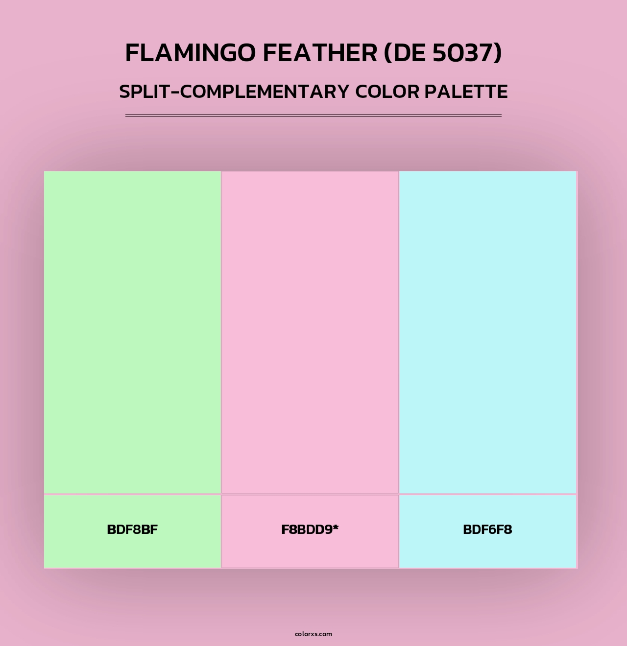 Flamingo Feather (DE 5037) - Split-Complementary Color Palette