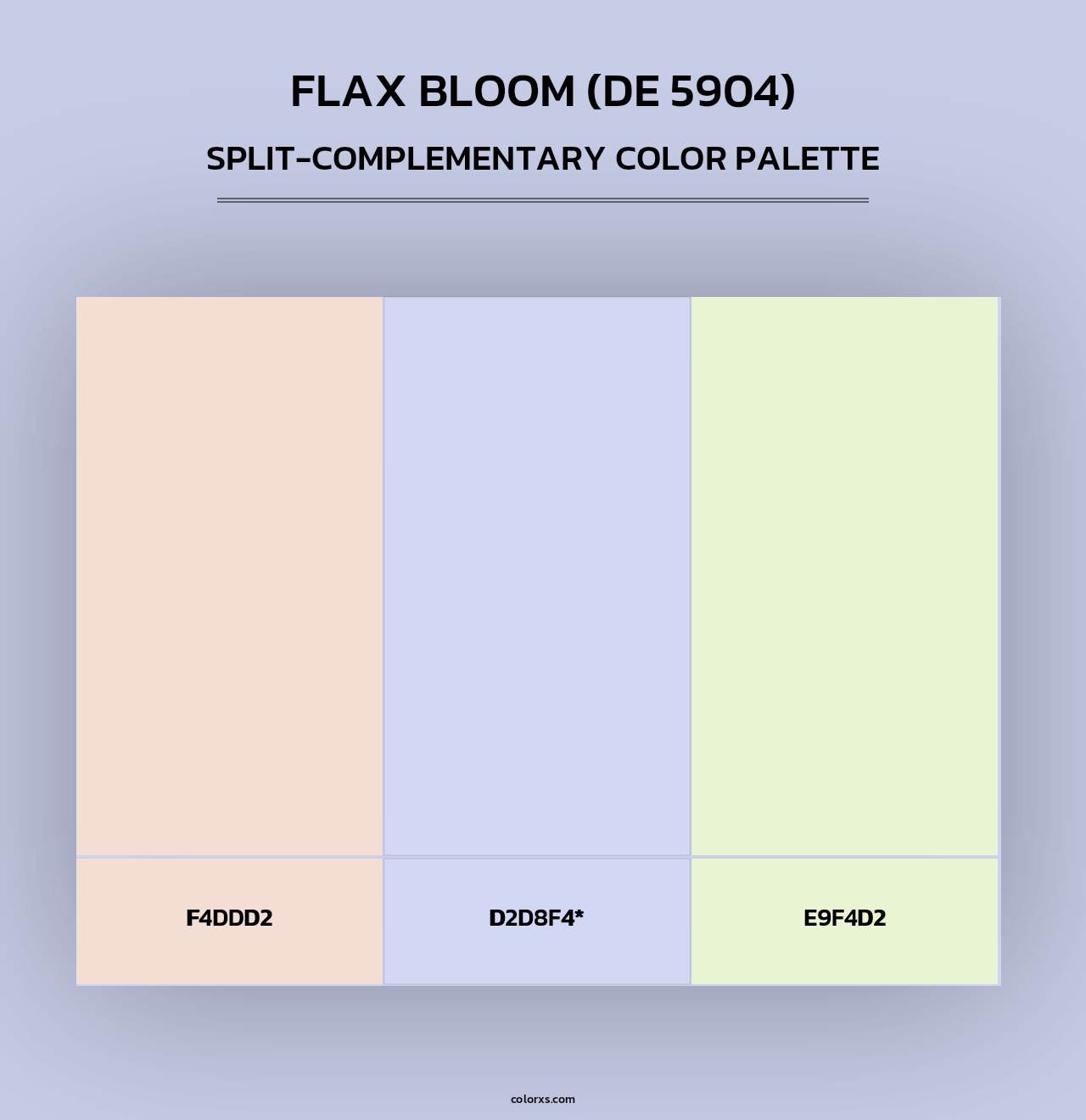 Flax Bloom (DE 5904) - Split-Complementary Color Palette
