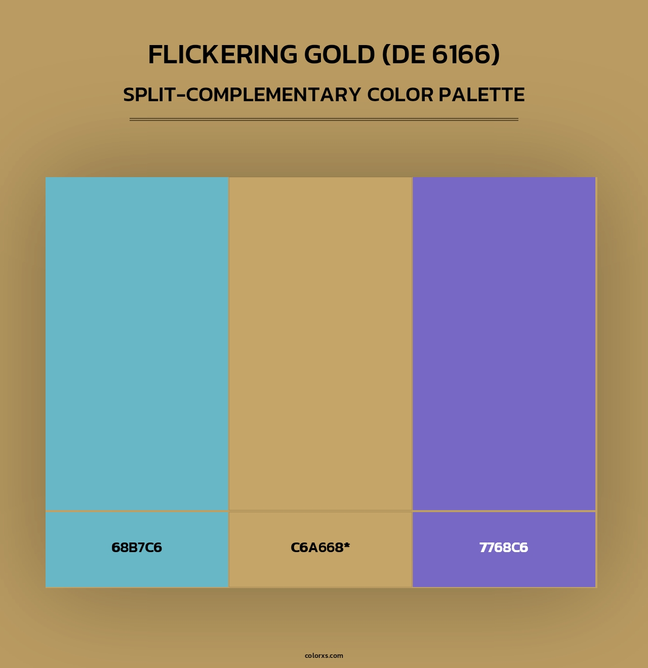 Flickering Gold (DE 6166) - Split-Complementary Color Palette