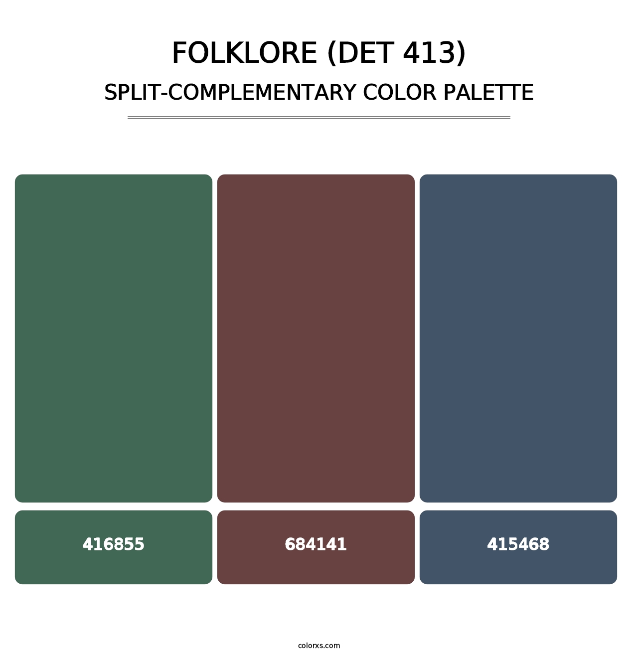 Folklore (DET 413) - Split-Complementary Color Palette