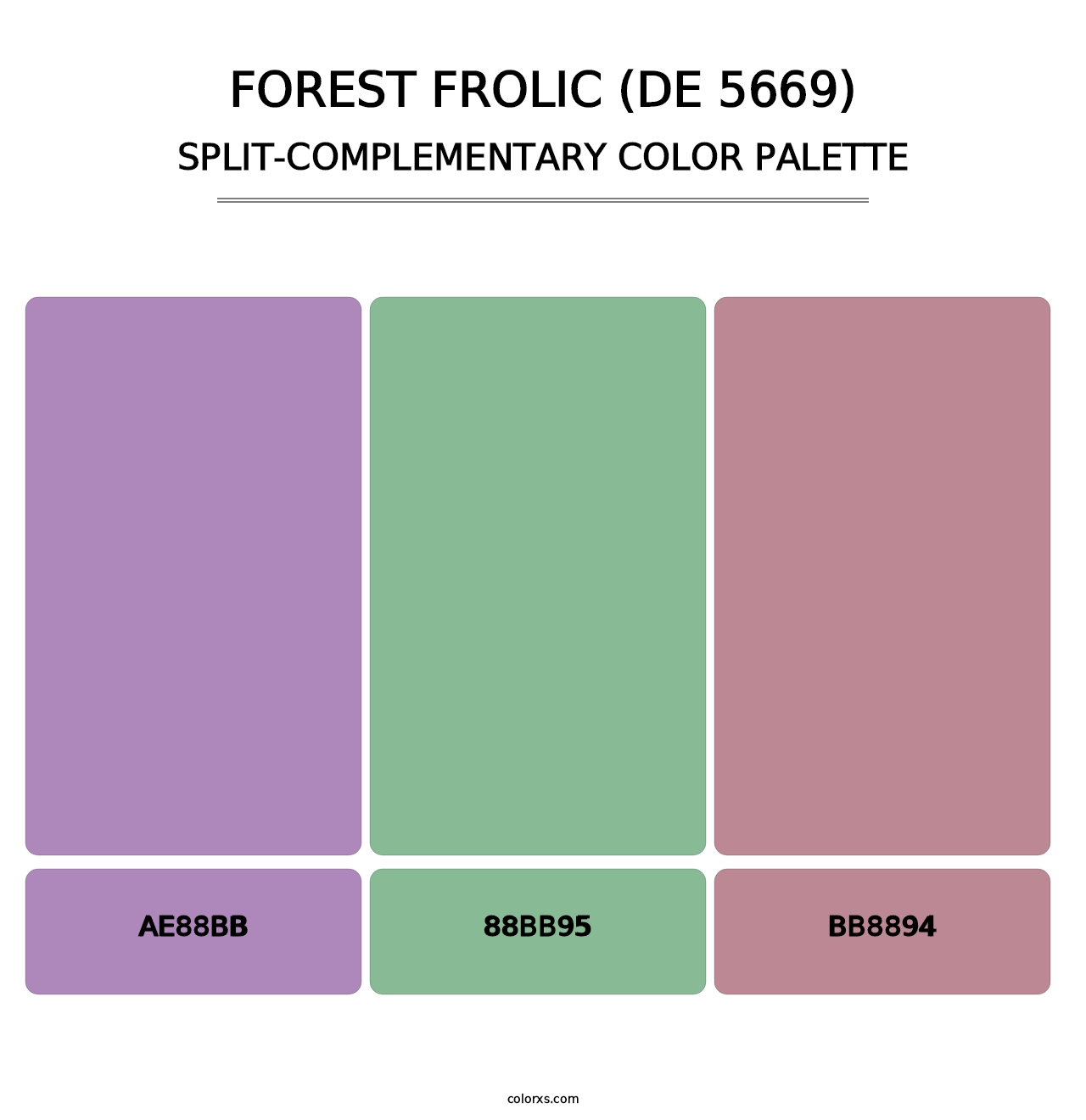 Forest Frolic (DE 5669) - Split-Complementary Color Palette