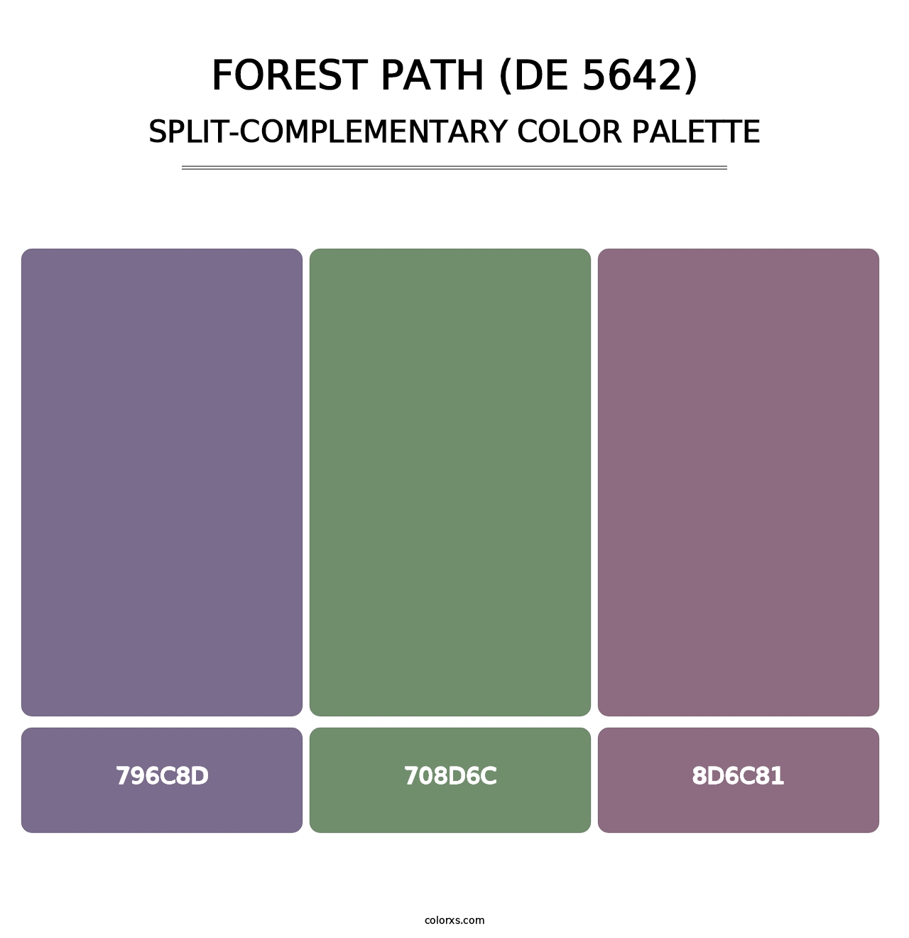 Forest Path (DE 5642) - Split-Complementary Color Palette