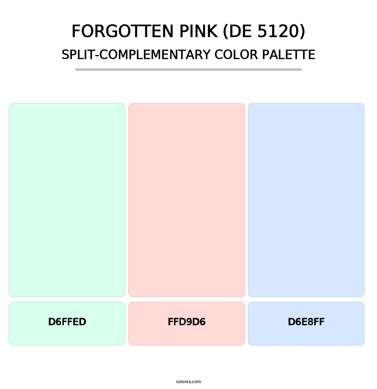 Forgotten Pink (DE 5120) - Split-Complementary Color Palette