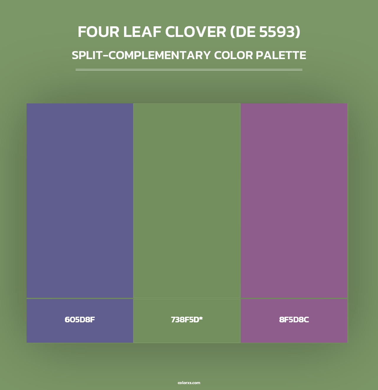 Four Leaf Clover (DE 5593) - Split-Complementary Color Palette