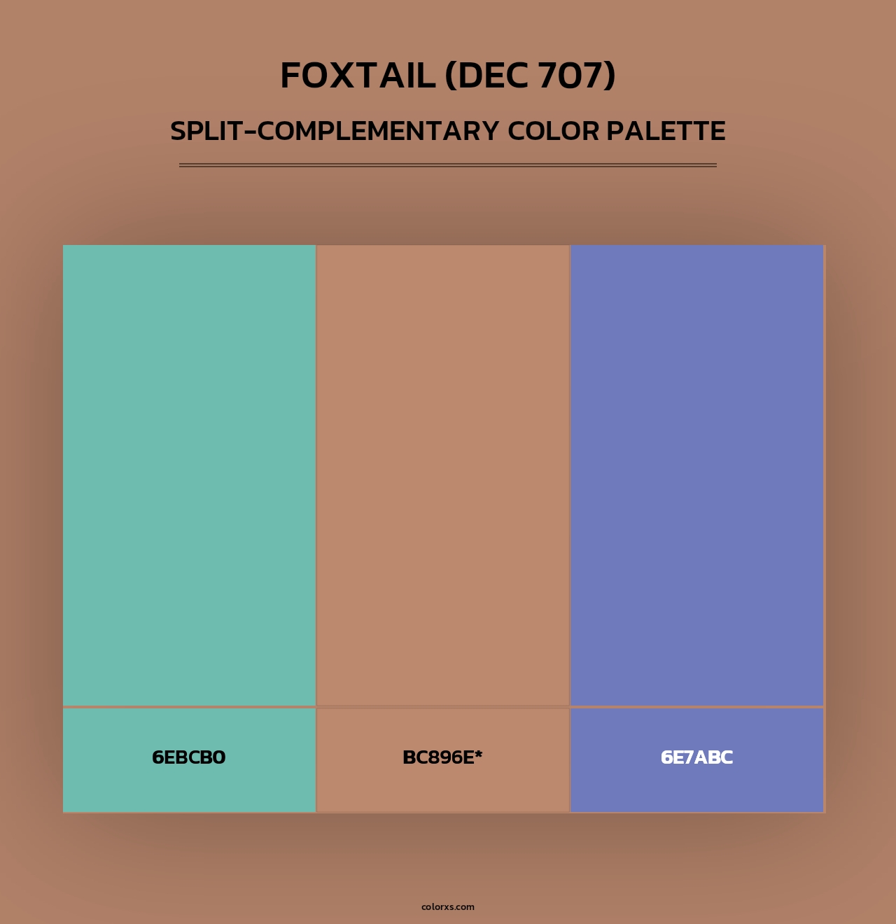 Foxtail (DEC 707) - Split-Complementary Color Palette