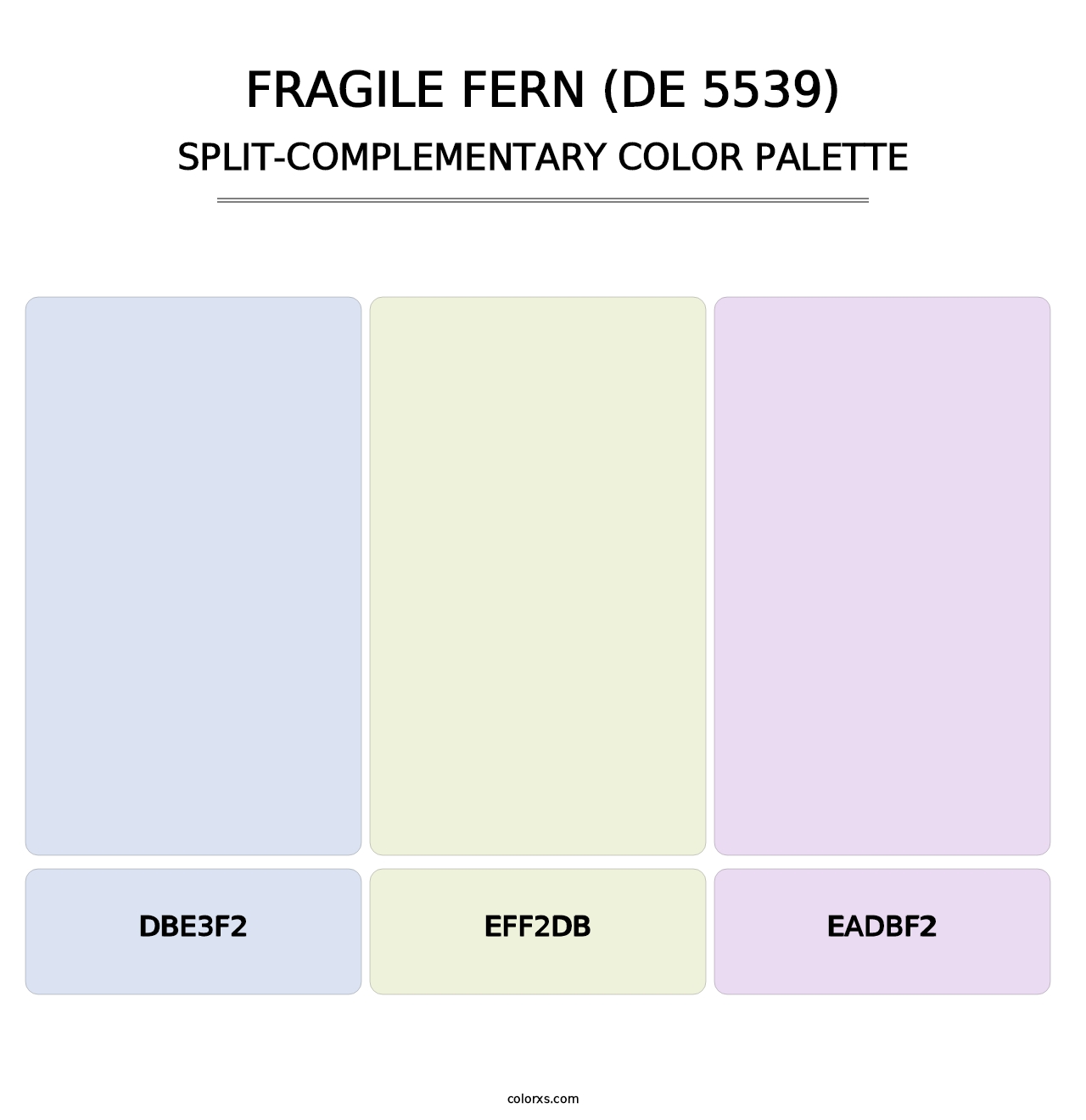 Fragile Fern (DE 5539) - Split-Complementary Color Palette