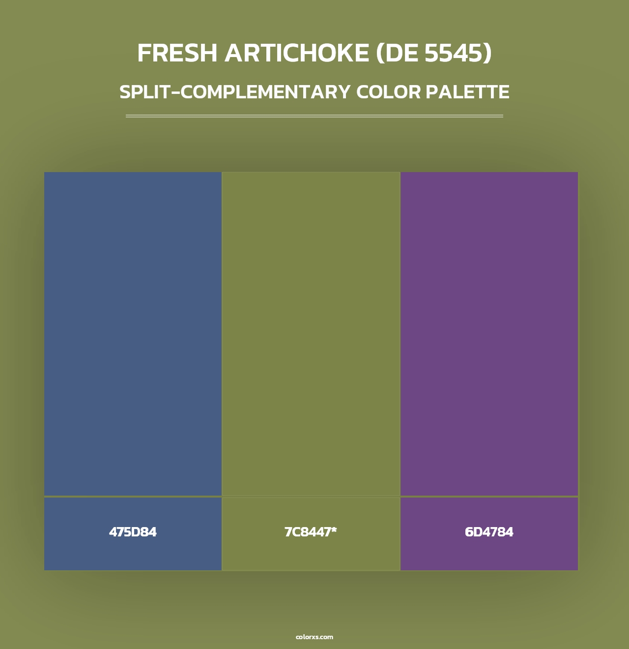 Fresh Artichoke (DE 5545) - Split-Complementary Color Palette