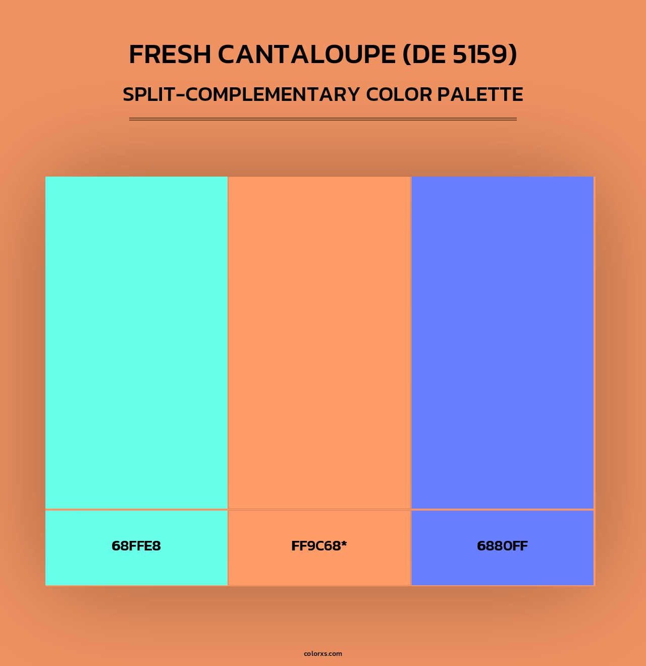 Fresh Cantaloupe (DE 5159) - Split-Complementary Color Palette