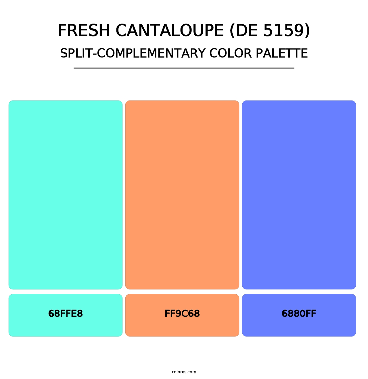 Fresh Cantaloupe (DE 5159) - Split-Complementary Color Palette