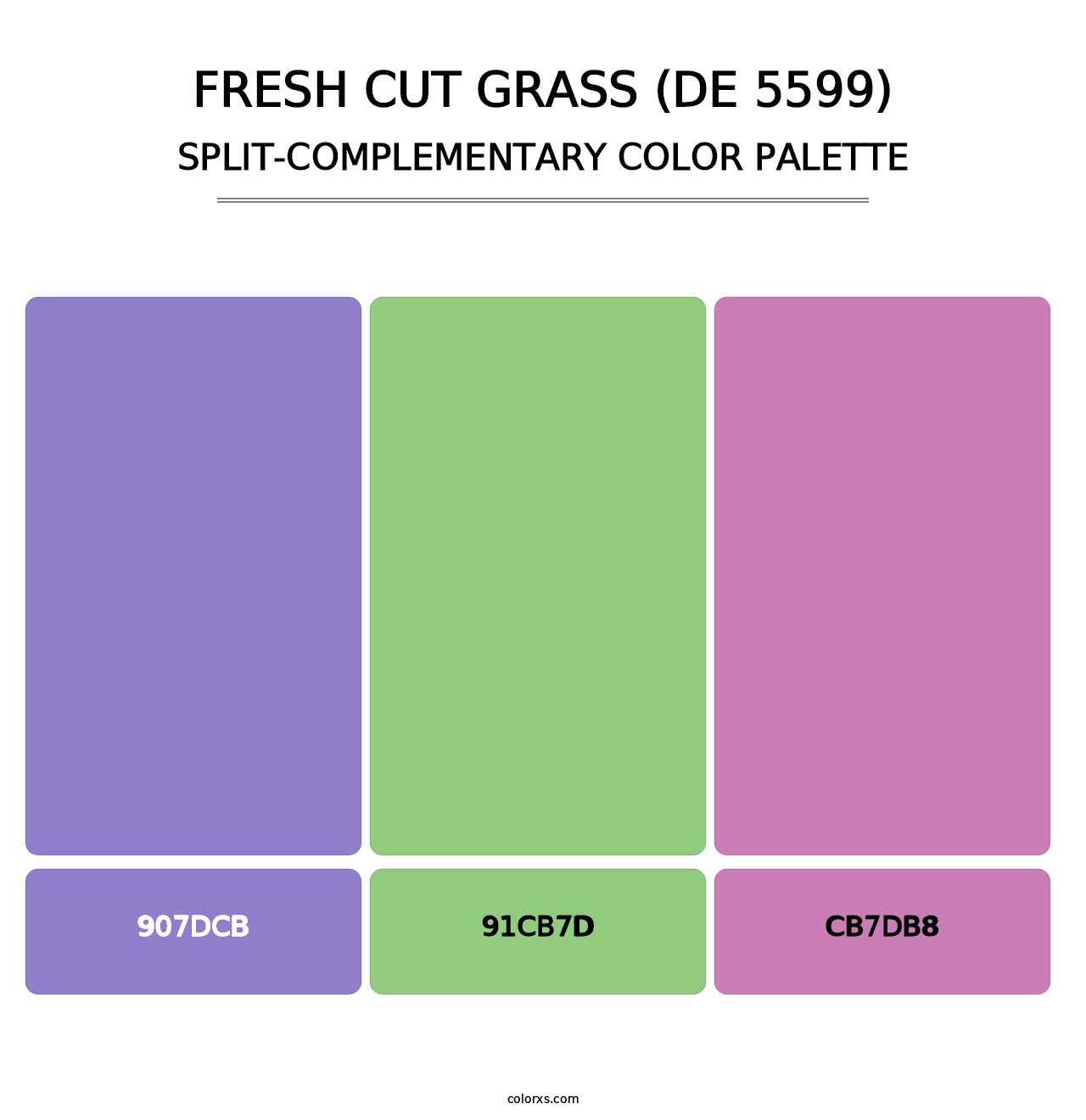 Fresh Cut Grass (DE 5599) - Split-Complementary Color Palette