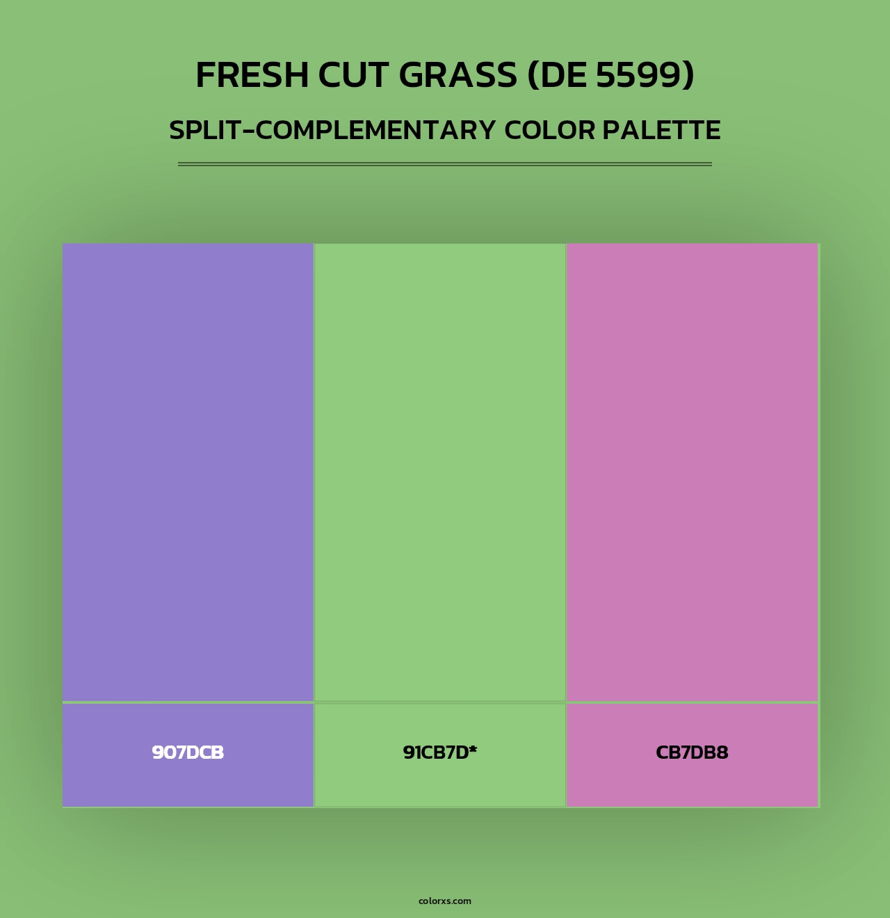 Fresh Cut Grass (DE 5599) - Split-Complementary Color Palette