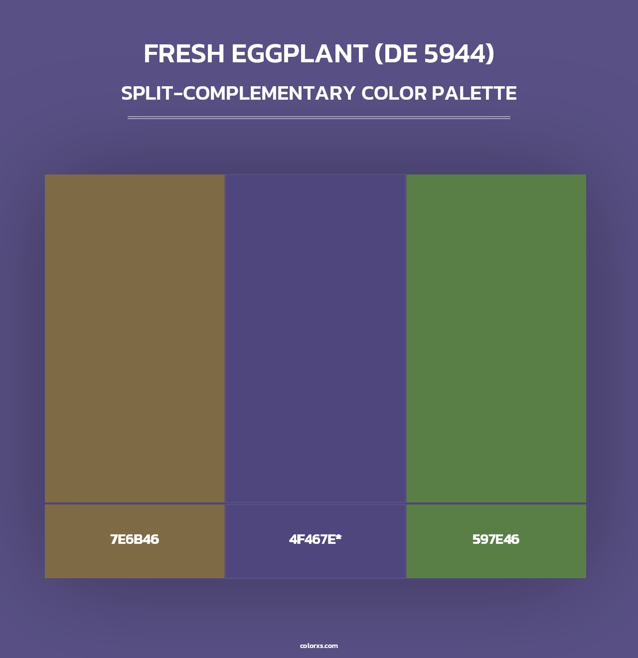 Fresh Eggplant (DE 5944) - Split-Complementary Color Palette