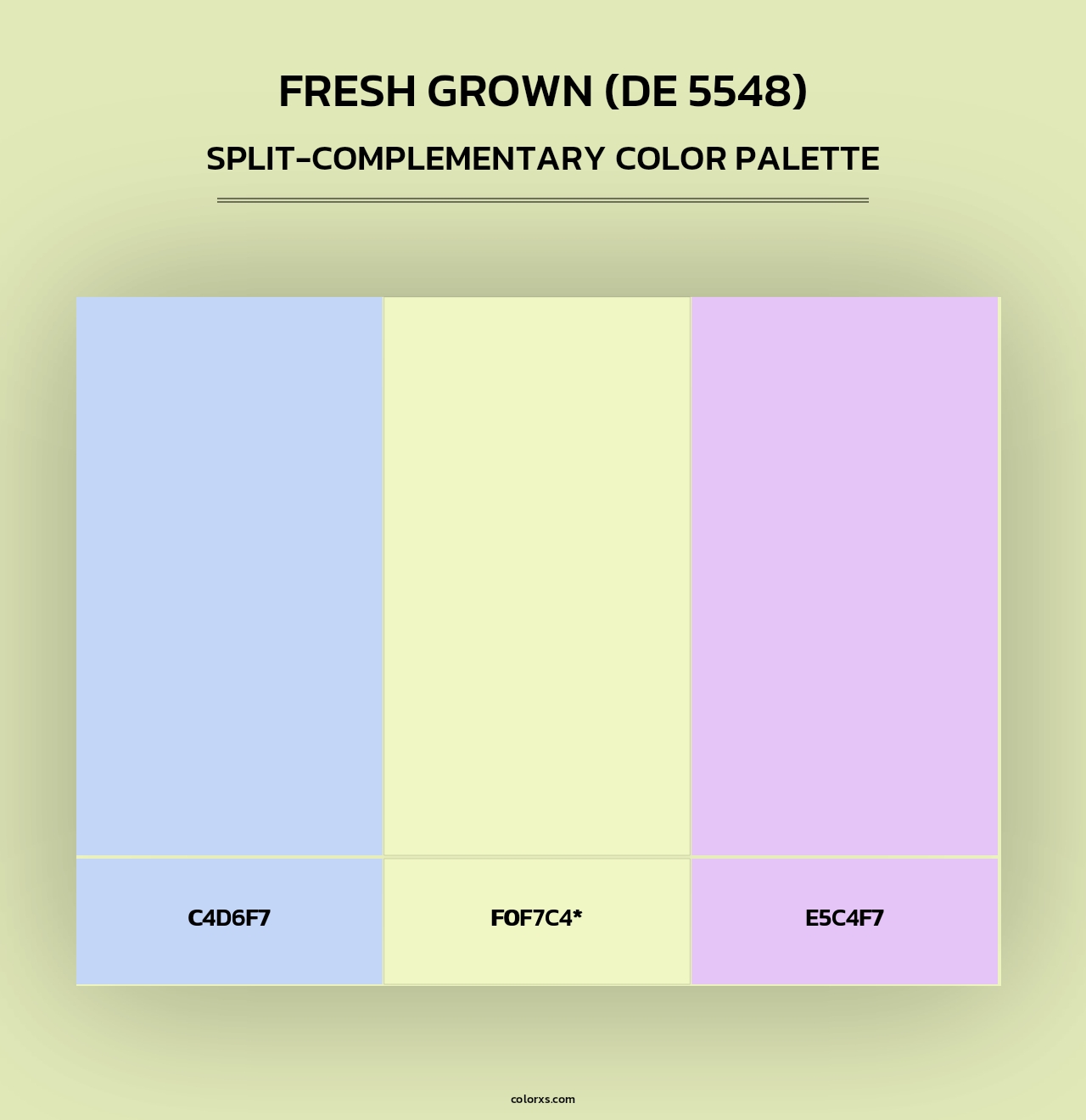 Fresh Grown (DE 5548) - Split-Complementary Color Palette