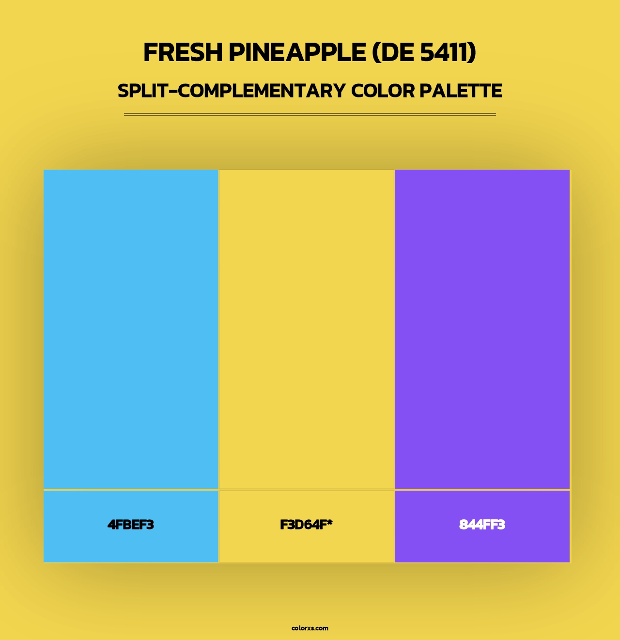 Fresh Pineapple (DE 5411) - Split-Complementary Color Palette
