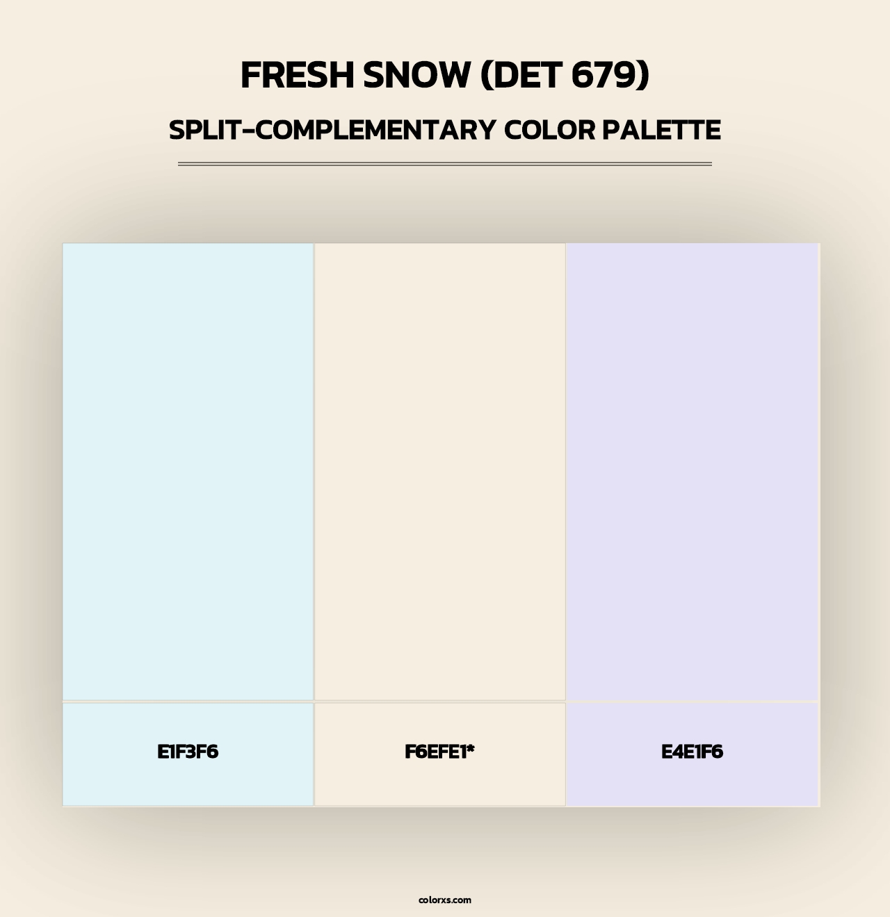 Fresh Snow (DET 679) - Split-Complementary Color Palette