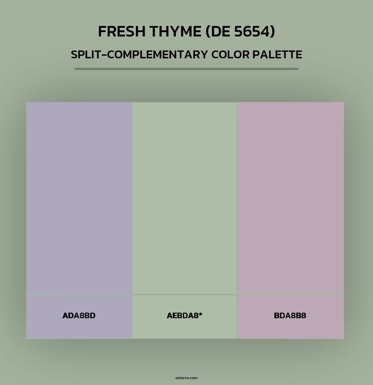 Fresh Thyme (DE 5654) - Split-Complementary Color Palette