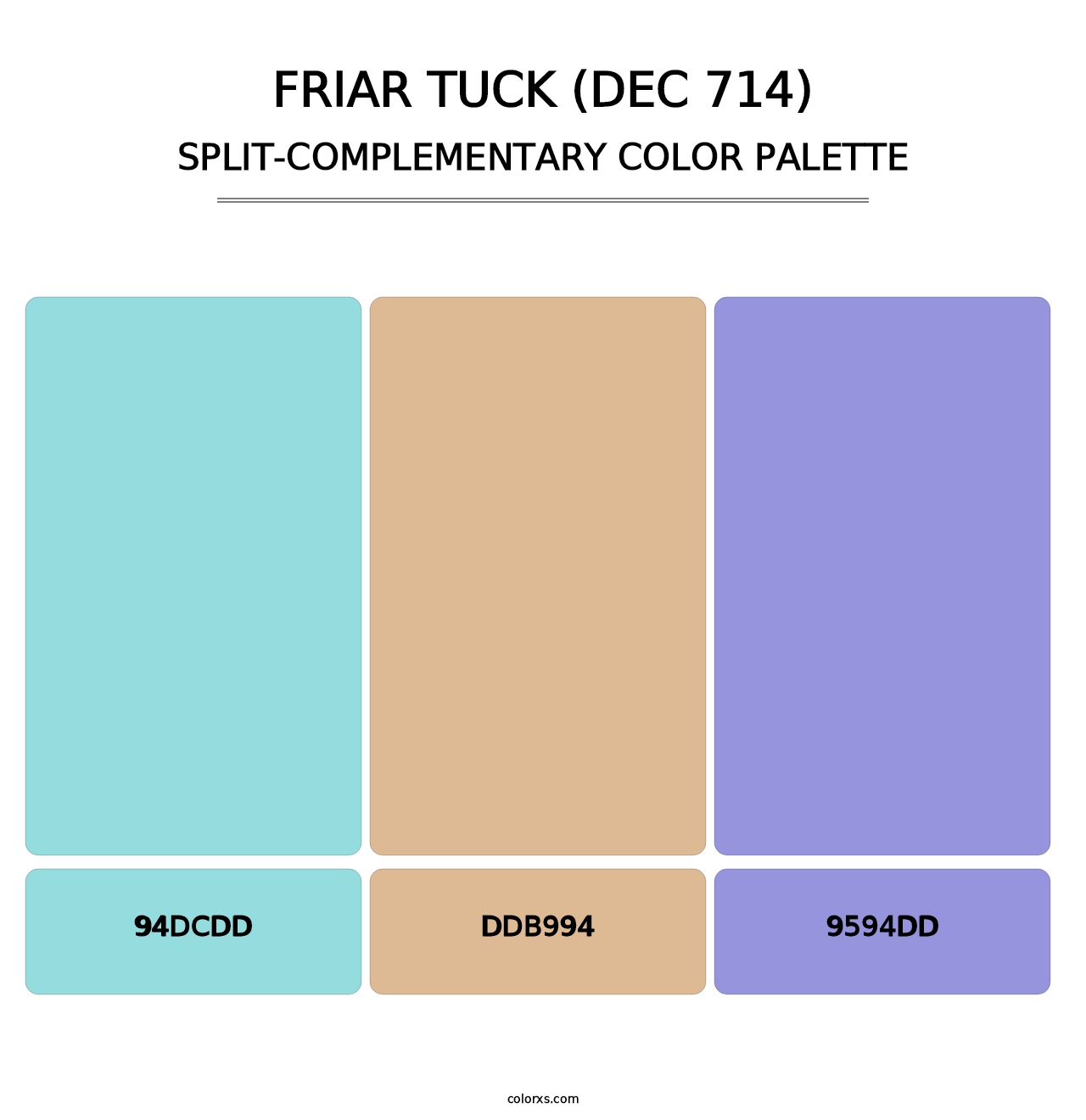 Friar Tuck (DEC 714) - Split-Complementary Color Palette
