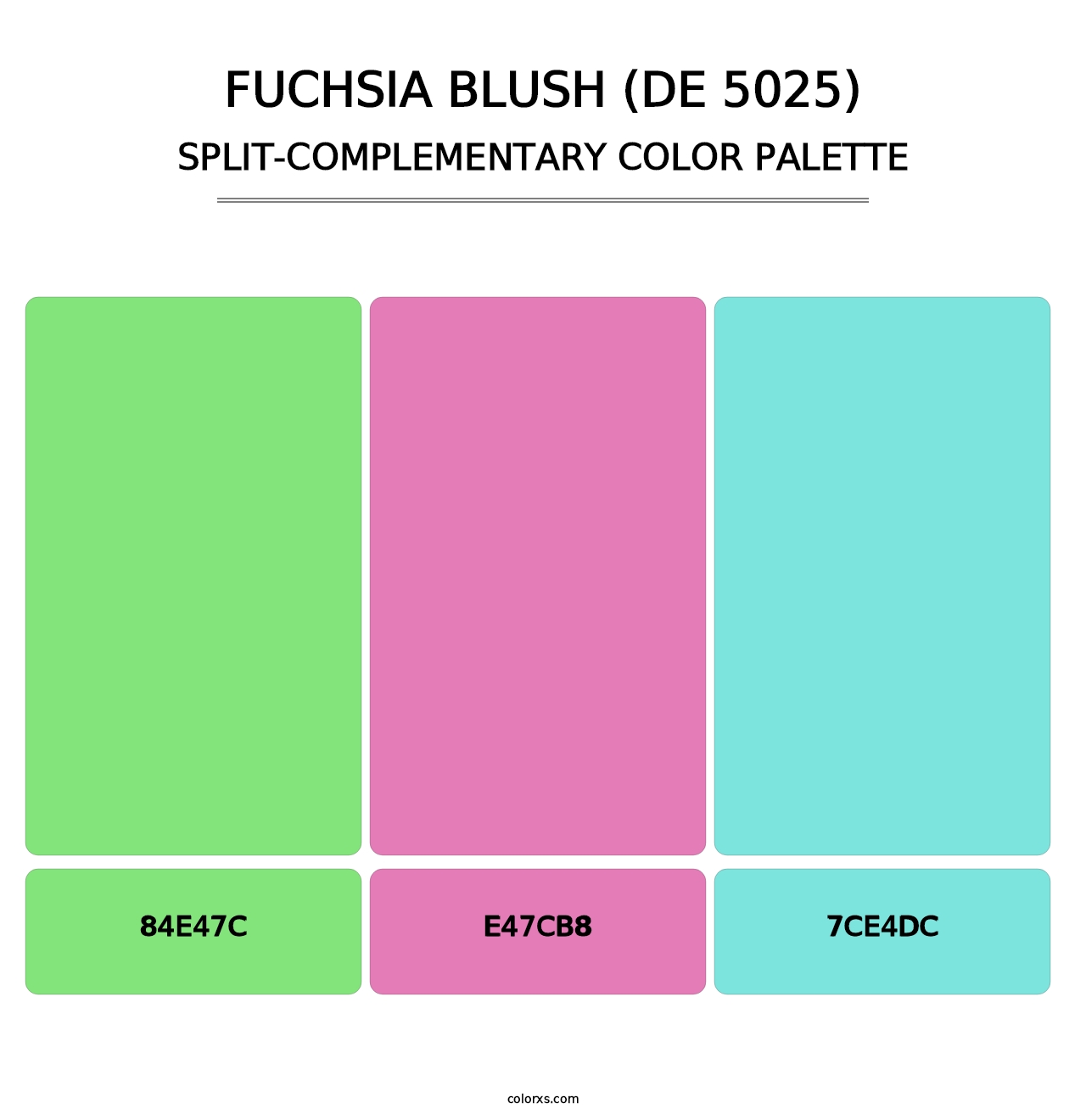 Fuchsia Blush (DE 5025) - Split-Complementary Color Palette