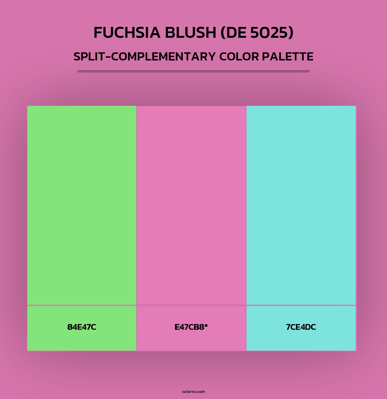 Fuchsia Blush (DE 5025) - Split-Complementary Color Palette