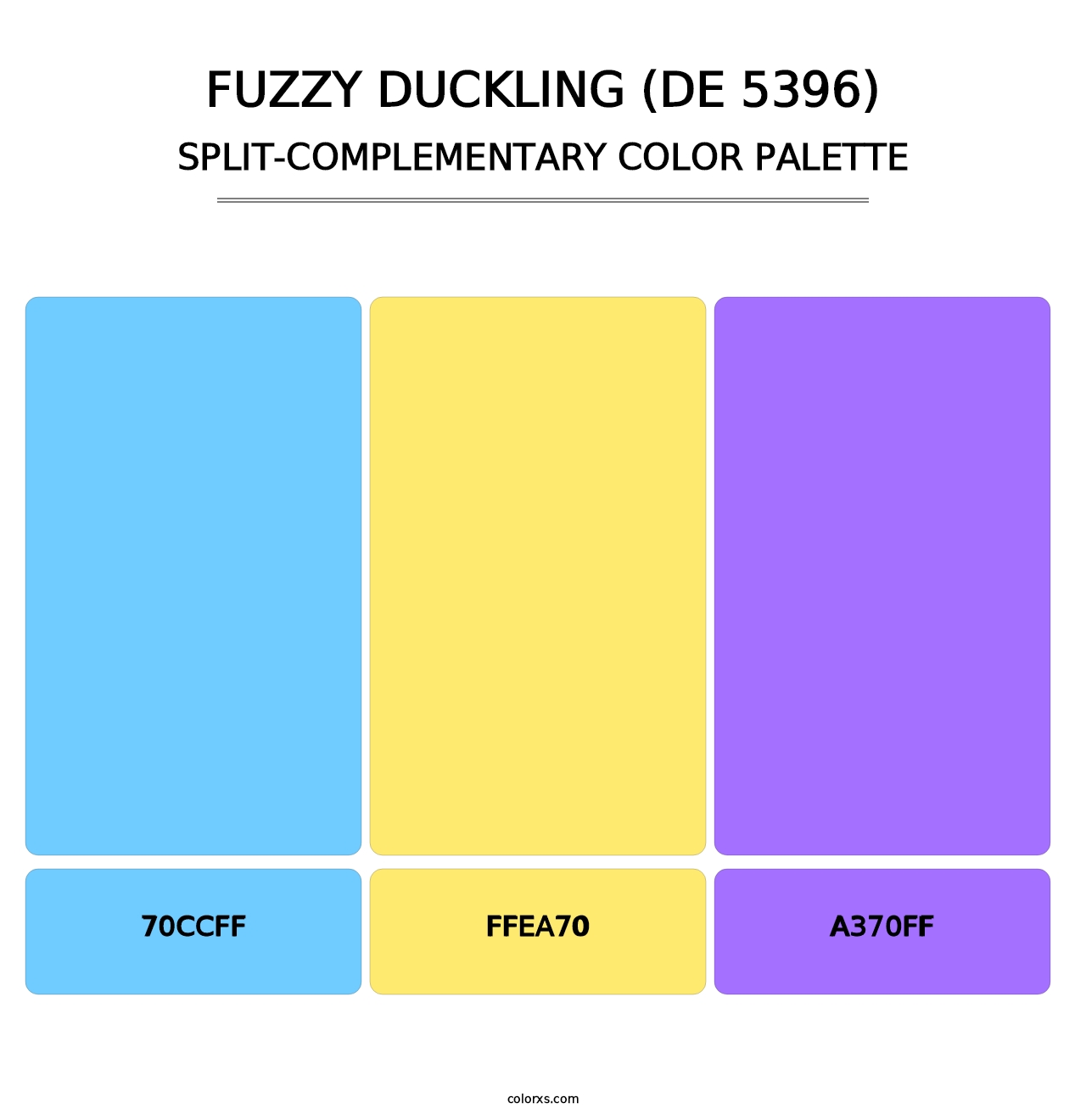 Fuzzy Duckling (DE 5396) - Split-Complementary Color Palette