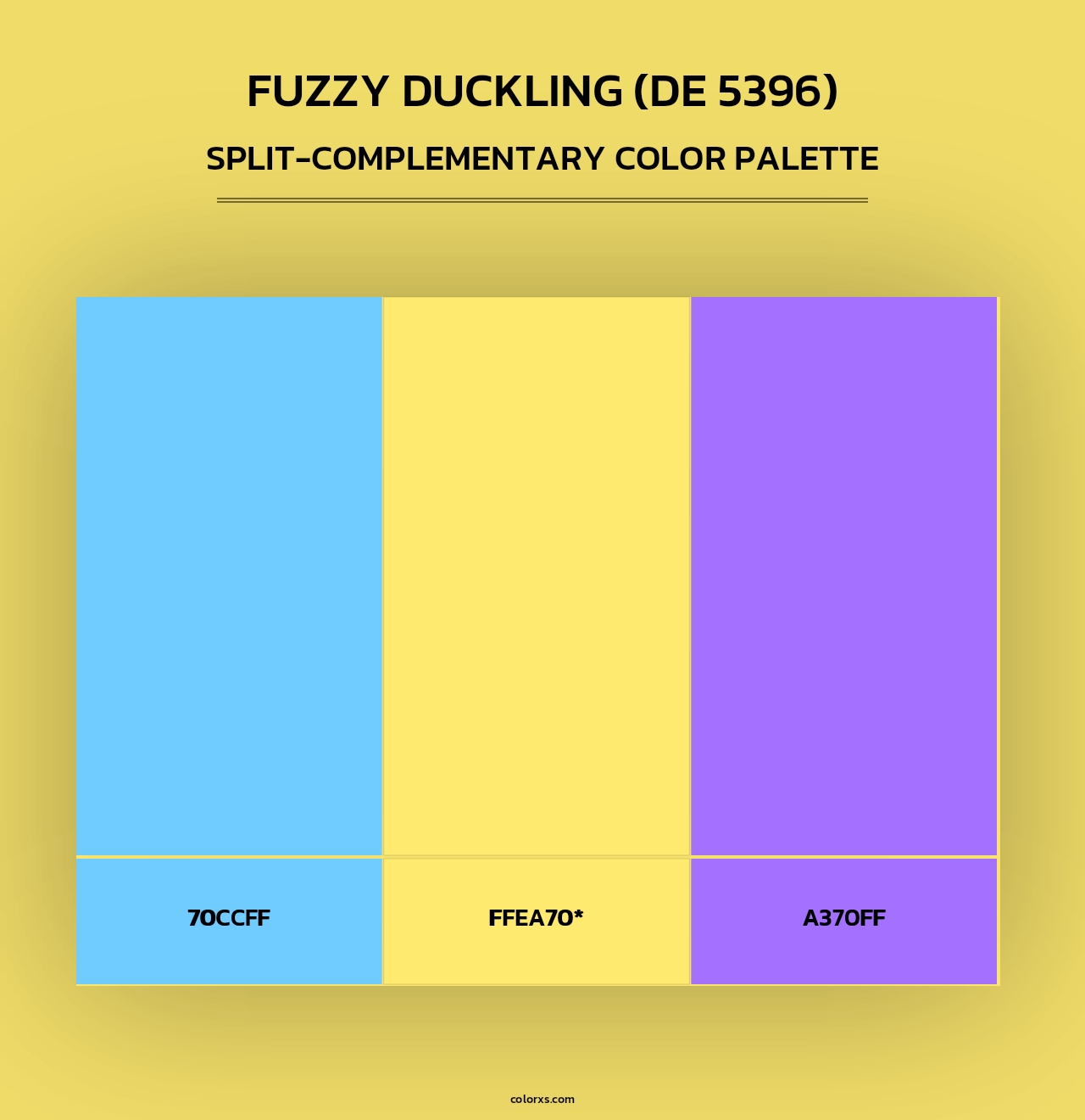 Fuzzy Duckling (DE 5396) - Split-Complementary Color Palette
