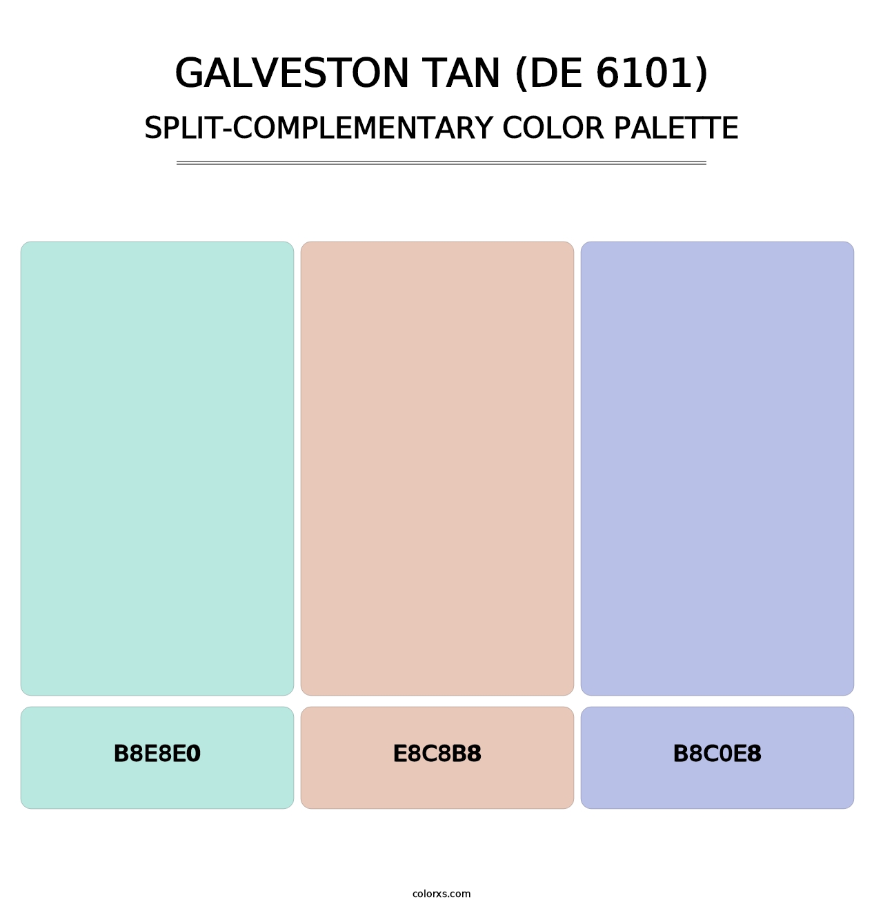 Galveston Tan (DE 6101) - Split-Complementary Color Palette