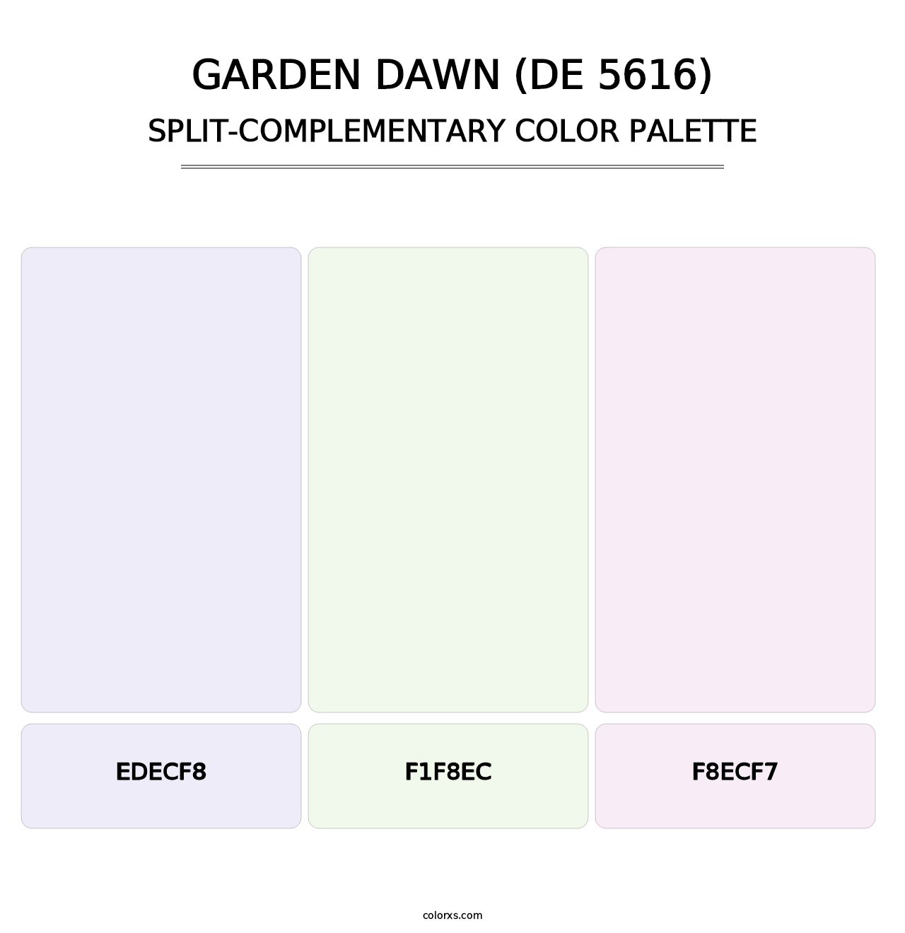 Garden Dawn (DE 5616) - Split-Complementary Color Palette