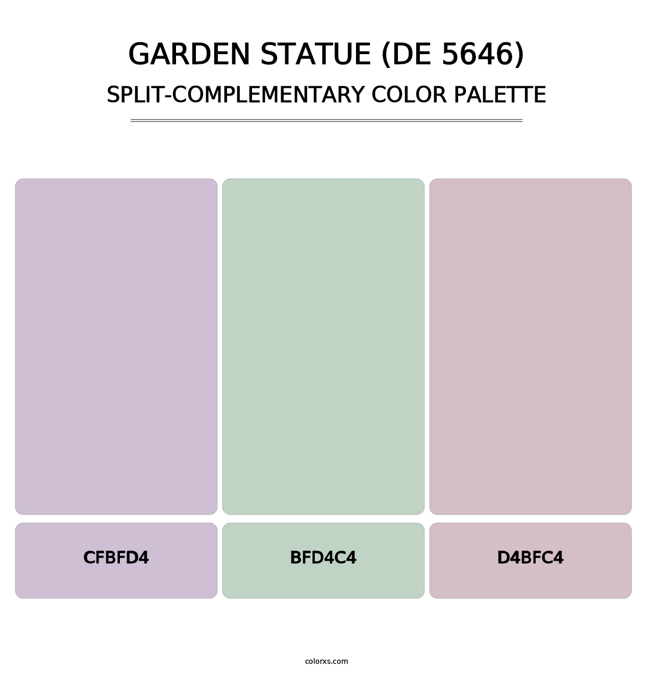 Garden Statue (DE 5646) - Split-Complementary Color Palette