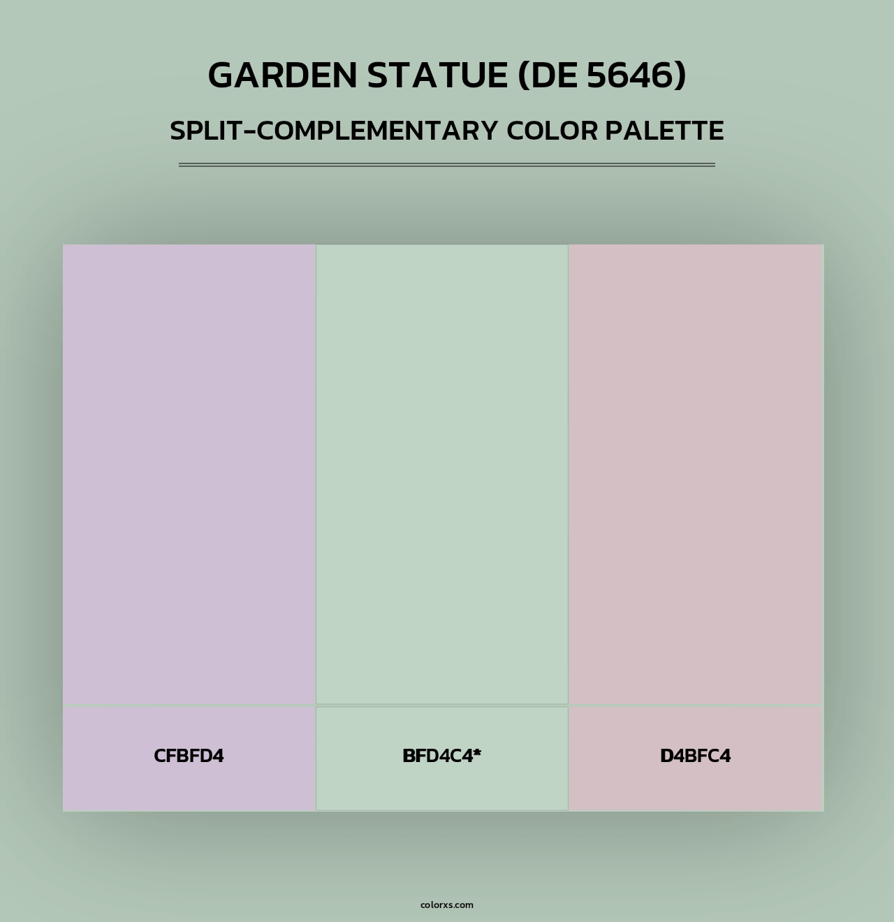 Garden Statue (DE 5646) - Split-Complementary Color Palette