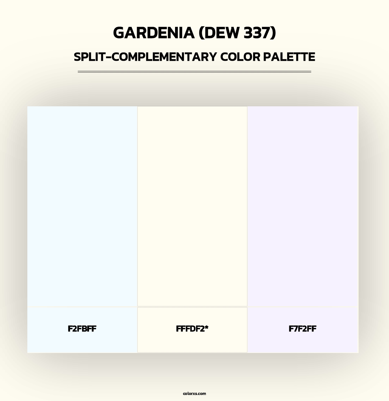 Gardenia (DEW 337) - Split-Complementary Color Palette