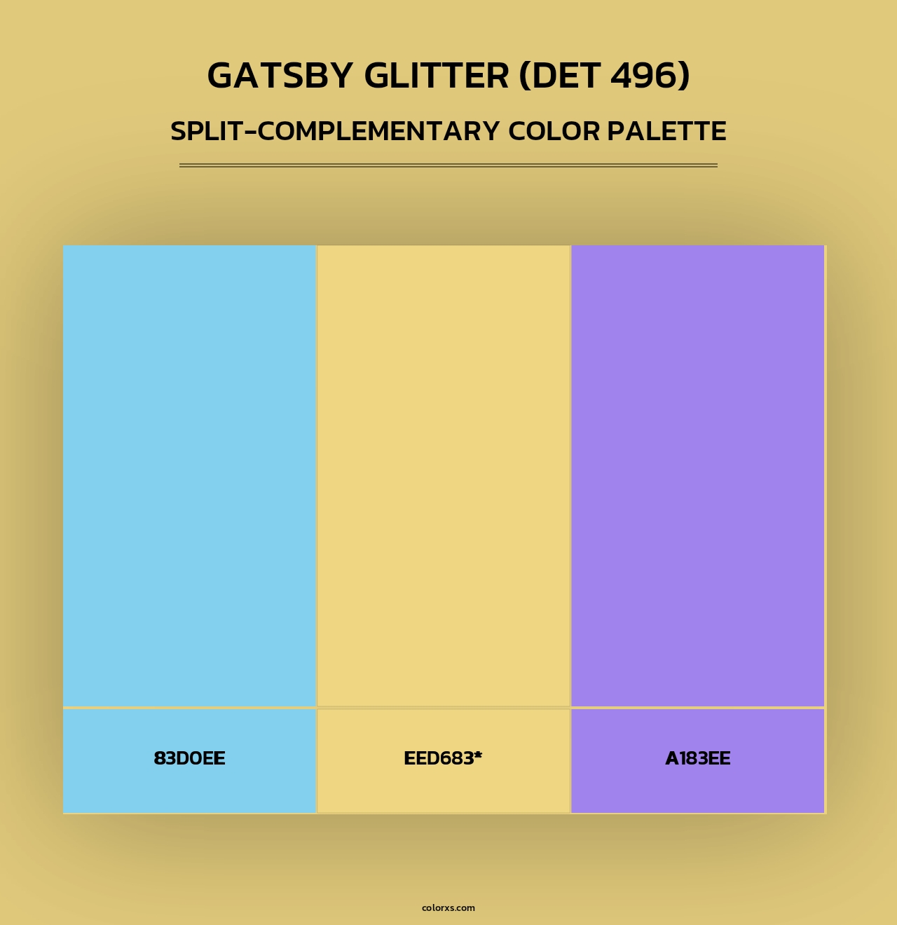 Gatsby Glitter (DET 496) - Split-Complementary Color Palette