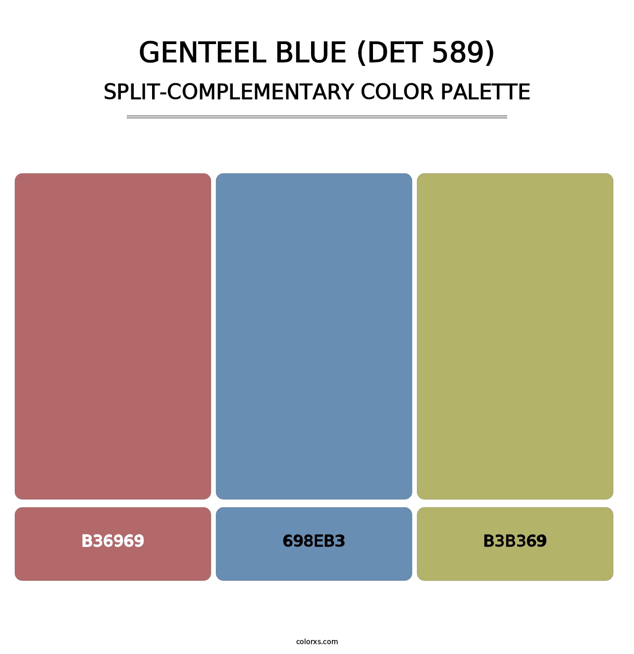 Genteel Blue (DET 589) - Split-Complementary Color Palette