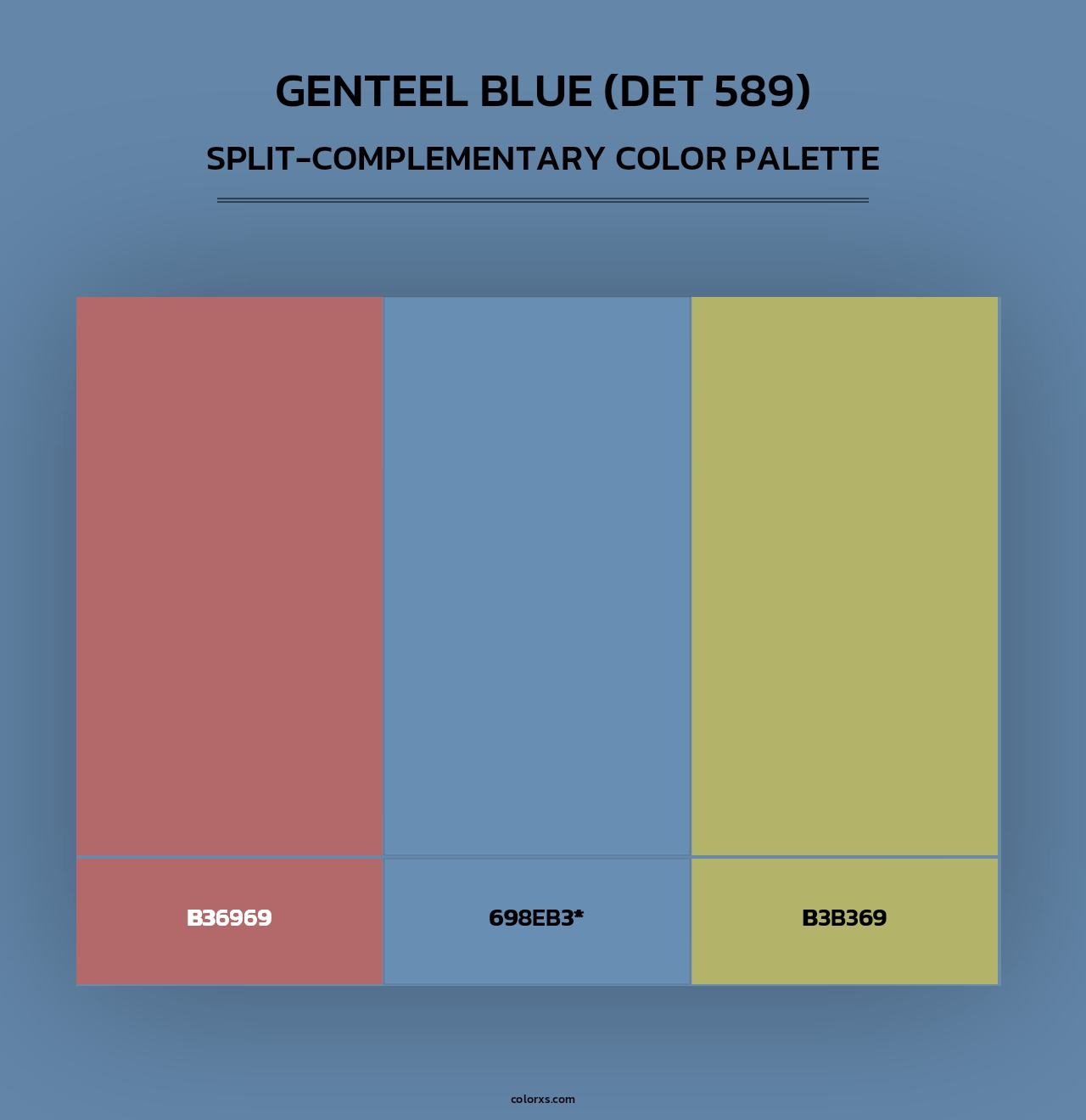 Genteel Blue (DET 589) - Split-Complementary Color Palette